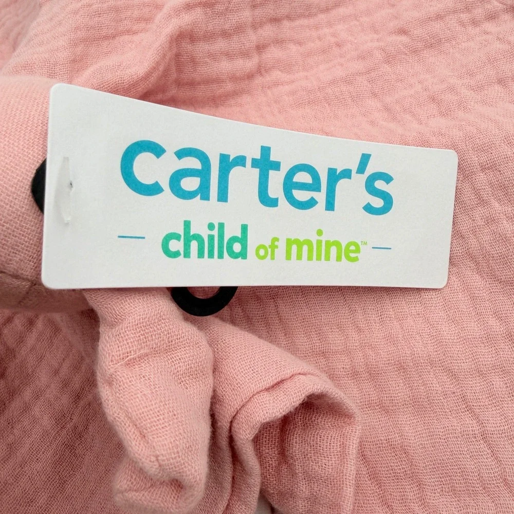 Carter's Child of Mine Pink Bunny Muslin Lovey Security Blanket‎ CM01547-1SZ-WMT